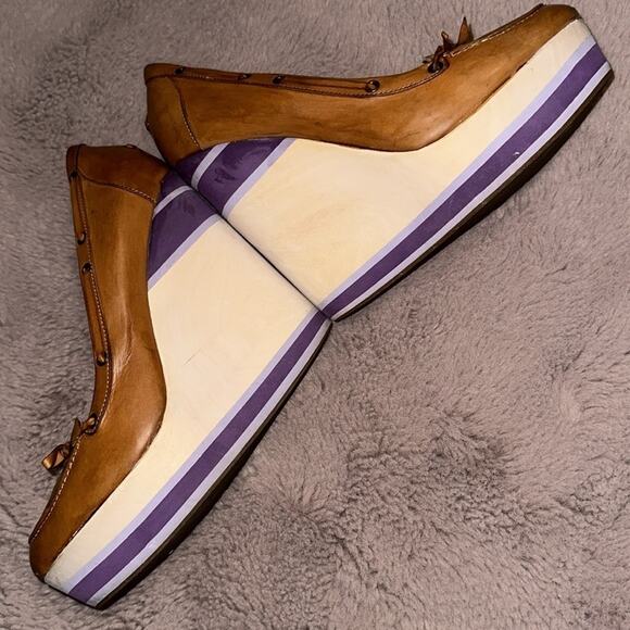 DIANA BROUSSARD Leather Platform WEDGES - Originally $695 - Picture 3 of 10